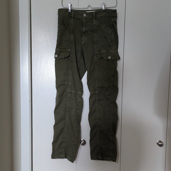 AMO Straight Leg Cargo Pants from Anthropologie Green Size 27 - Picture 1 of 8